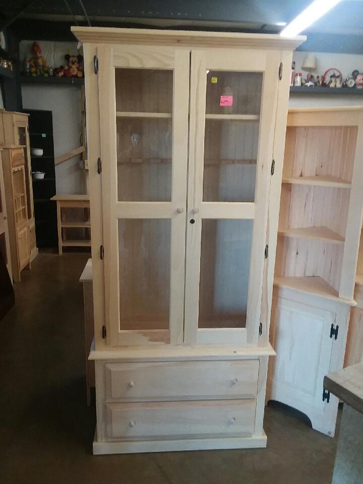 Amish 2 Door Gun Cabinet Lam Brother S Unfinished Furniture